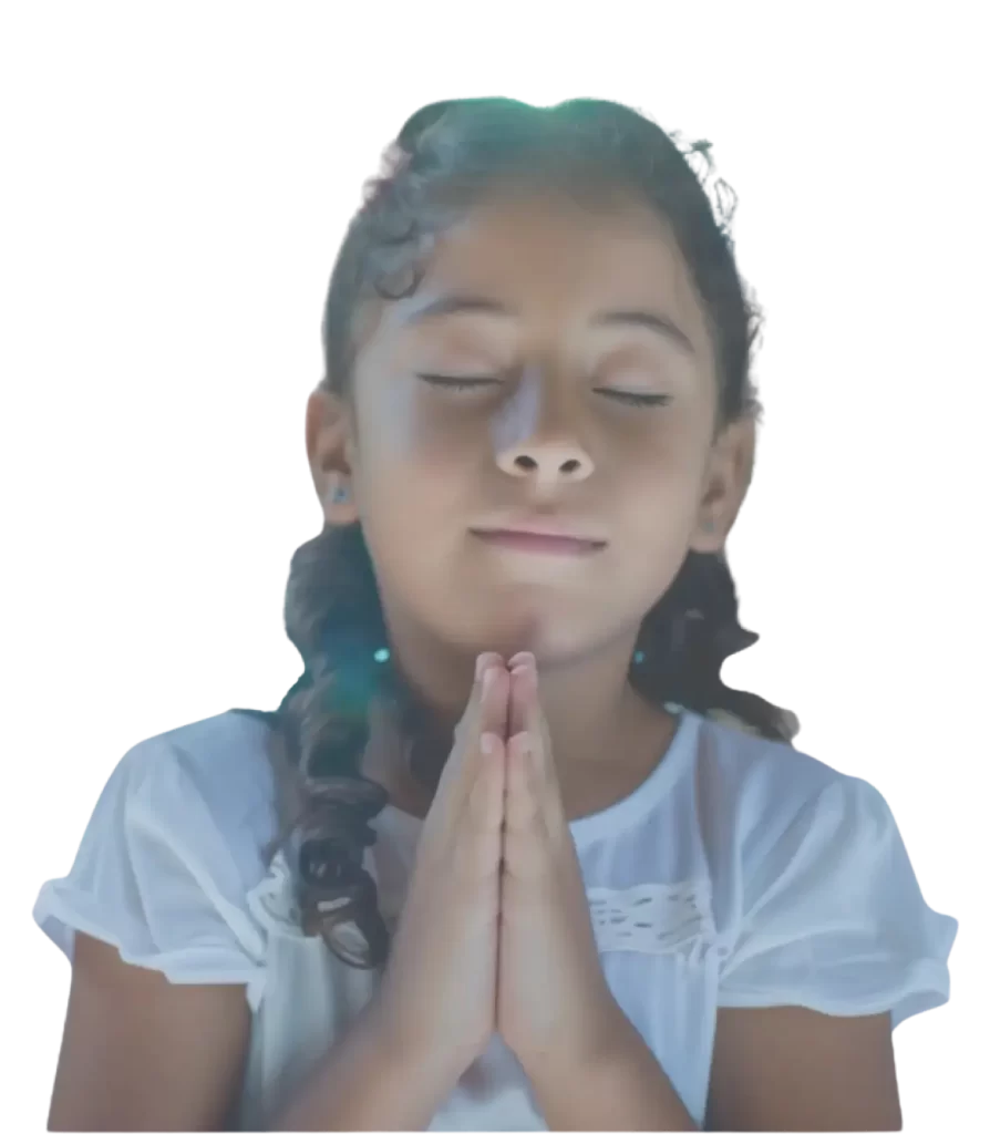girl who is praying for help
